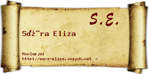 Séra Eliza névjegykártya